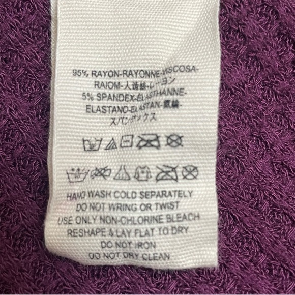 Free People Ventura Thermal Top Shirt Pullover Purple Violet Size XSmall - Picture 6 of 9